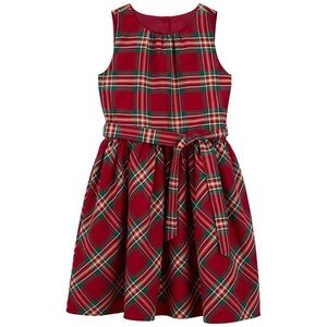 Carter's Classic Red Plaid Sleeveless Dress. Girls size 12. New with tags.